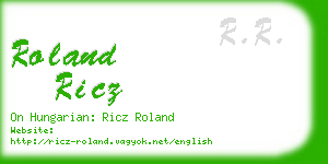 roland ricz business card